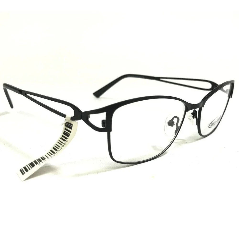 Eight to Eighty Eyeglasses Frames TARA BLACK Cat Eye Wire Rim 53-17-140